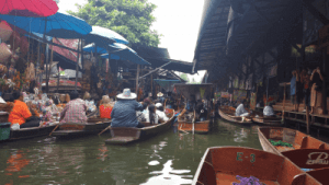Mercado flotante tailandia